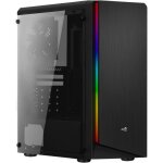 Bo�tier midi - tour - aerocool - rift - noir - spcc - �clairage rgb - ventilateurs 120 mm