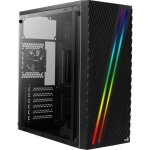 Aerocool streak - bo�tier pc atx rgb - panneau lat�ral - ventilateur 80mm