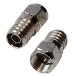 Aerzetix: 2x connecteur prise fiche f m�le 6mm pour c�ble rg59 antenne tv satellite coaxial