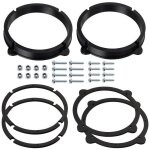Aerzetix kit de 2 adaptateurs de haut - parleurs �165 mm en plastique noir compatible avec vw golf iv ...