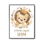 Affiche - liam - b�b� lion roi - a3 - noir - d�coration murale - int�rieur