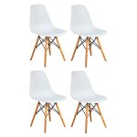 Aga 4x chaises de salle � manger blanches