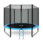 Aga sport pro trampoline 305 cm bleu clair + filet de protection + �chelle