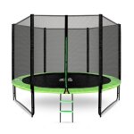 Aga sport pro trampoline 305 cm vert clair + filet de protection + �chelle