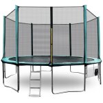 Aga sport pro trampoline 430 cm vert fonc� + filet de protection + �chelle + poche pour chaussures