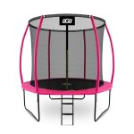 Aga sport exclusive trampoline 250 cm rose + filet de protection + �chelle