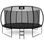 Aga sport exclusive trampoline 430 cm noir + filet de protection + �chelle