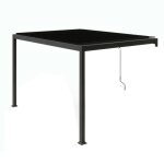Agadir - pergola bioclimatique adosse gris fonc 3x4 m