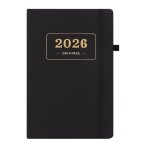 Agenda 2026 adulte - 1 jour par page - planificateur journalier 365 jours - format 14 x 208 cm - noir ...