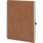 Agenda 2026 semainier a4 grand format 29 7 x 21 cm en fran�ais - couverture souple en pu cuir spirale ...