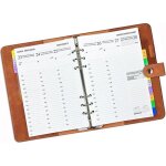 Agenda 2026 semainier a5 rechargeable vertical 7h - 20h 1 semaine sur 2 pages organiseur onglets mensuel ...