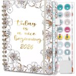 Agenda 2026 semainier spiralejan - d�c 2026 (12 mois) a5 agenda scolaire avec boucle de styloautocollants ...