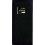 Agenda banque long 15x34cm 2 volumes 2p / j f / c noir Agenda banque long 15x34cm 2 volumes 2p / j f / c noir