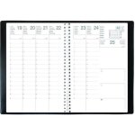 Agenda - exdi - olympe - spirale - 16x24 cm - noir - multilingue