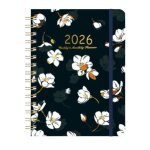 Agenda hebdomadaire a5 - dema - planification hebdomadaire et mensuelle - reliure spirale - janvier - ...