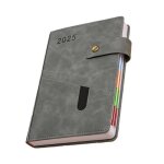 Agenda - inf - a5 - pages quotidiennes - couverture en cuir pu - 2025