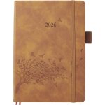 Agenda journalier 2026 a5 une page par jour - planificateur avec onglets mensuels notes poche et porte ...