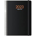 Agenda journalier - dohe - noir - 15 x 21 cm - couvercle en polypropylne - 1 jour par page