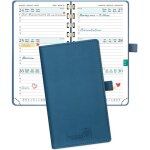 Agenda de poche 2026 semainier 165 x 9 cm - couverture souple en pu cuir spiralepetit planner djan 2026 ...