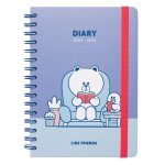 Agenda scolaire a5 - line friends - 2020 - 2021 - souple - 2 pages de stickers - mixte