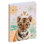 Agenda scolaire - 2024 / 2025 - 1 page par jour - tigre - 12x17cm - funny pets