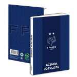 Agenda scolaire - fff - 2025 2026 - souple - 12 x 17 cm - officiel equipe de france