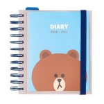 Agenda scolaire - line friends - 2020 - 2021 - 14x16 cm - souple - 1 jour par page
