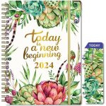 Agenda semainier 2024 - a5 - couverture rigide - 22 x 16 cm - 140 pages - 2 marque - pages Agenda semainier 2024 - a5 - couverture rigide - 22 x 16 cm - 140 pages - 2 marque - pages