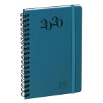 Agenda semainier - exacompta - eurotime 16w swan - couverture rigide - 160x90 mm - bleu canard