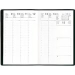 Agenda semainier exdi pluton 9 x 13 cm noir - 2024 - 1s / 2p