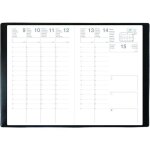 Agenda semainier - zuuko - olympe - 16x24 cm - 1 semaine sur 2 pages - janvier � d�cembre 2026 - noir ...