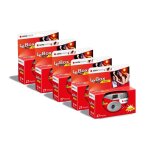 Agfa photo pack 5 x 601020 - appareil photo jetable lebox flash 27 photos objectif optique 31 mm - gris ...