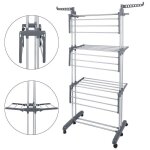 Agnesg schoir  linge support  quatre coins pour une capacit de charge leve fil a linge