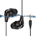 Agptek ecouteurs etanche 3. 5mm ipx8 se11b casque impermeable compatible avec mp3 etanche s12 / s07 telephone ...
