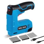 Agrafeuse et cloueuse sans fil 2 - en - 1 - l�g�re rechargeable usb - c s�curit� triple pour bricolage ...