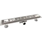 Aica caniveau de douche italienne 80 cm en acier inoxydable grec Aica caniveau de douche italienne 80 cm en acier inoxydable grec