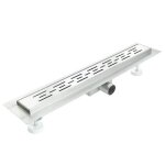 Aica caniveau de douche linéaire 60cm en acier inoxydable à litalienne Aica caniveau de douche linéaire 60cm en acier inoxydable à litalienne