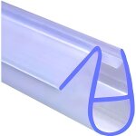 Joint de porte de douche en verre 90cm - aica - modle c6 - 8 - bleu - pvc transparent