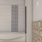 Aica pare - baignoire noir 40x130cmparoi fixe