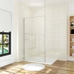 Aica paroi de douche 100x190cm paroi de douche � litalienne avec une barre de fixation extensible � plafond ...