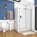 Aica porte de douche 120x190cm paroi de douche coulissante porte coulissante
