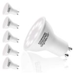 Aigostar - lot de 5 ampoules led gu10 8w. lumi�re blanche froide 6400k 600lm. non dimmable.