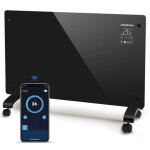 Aigostar helen smart ? convecteur panneau de verre ultra - fin 1000 / 2000w. 3 modes cran tactile wifi ...