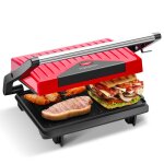 Aigostar warme - grill plancha presse � paninis appareil � sandwichs 0% bpa 700w. antiadh�rant. design ...