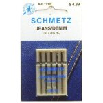 Aiguilles  coudre - euro - notions - schmetz - jean & denim - taille 16 / 100 - paquet de 5