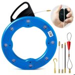 Aiguille electricien 30 m 4mm tire fils cable electrique en nylon avec ressort de guidage pour gaines ...