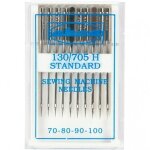 Aiguilles de machine  coudre - creotime - 10 pices - acier - argent - unisexe