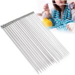 Aiguilles  tricoter - non spcifi - 22 pices - acier inoxydable - 11 tailles diffrentes - 35 cm de ...