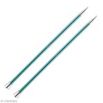Aiguille  tricoter - knitpro - 40 cm - 8 mm - aluminium color - turquoise