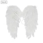 Ailes dange - ailes dange - taille b - plumes blanches et noires - costume de cosplay - mixte